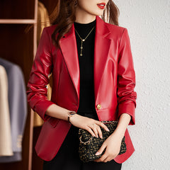Women's Slim Skinny Leather Jacket