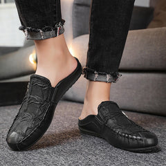 Men's Half Slippers Gommino Trendy Heel-free