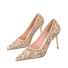 Versatile Rhinestone Wedding Bridal Shoes