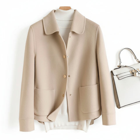 Double-sided Wool Coat For Petite Women