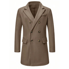 Casual Double-breasted Wool Coat
