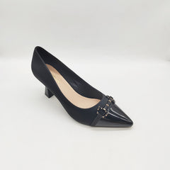 Leather Belt-buckle Peep-toe Stiletto Pumps
