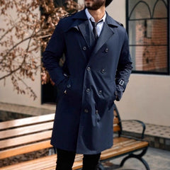 Mens Mid-length Double-breasted Coat