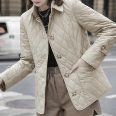 Slim-Fit Diamond-Quilted Cotton Jacket