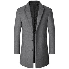 Autumn And Winter Woolen Trench Coat Men