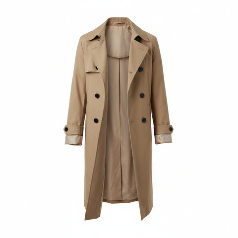 Casual Long Sleeve Coat Trench Coat Women's
