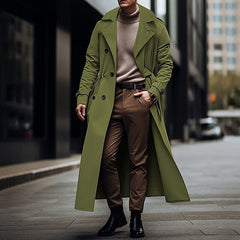 Large Lapel Double Breasted Belt Coat