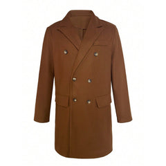 Casual Double-breasted Wool Coat