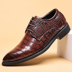Business Casual Shoes Fish Grain Leather Shoes