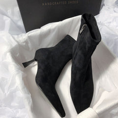 Fashion Versatile Pointed Toe Slim Ankle Boots