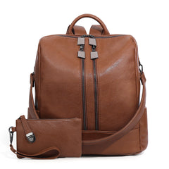 Checkered Backpack High-Capacity Womens Bag