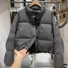 Puffer Jacket High Waist Cropped Cotton Jacket