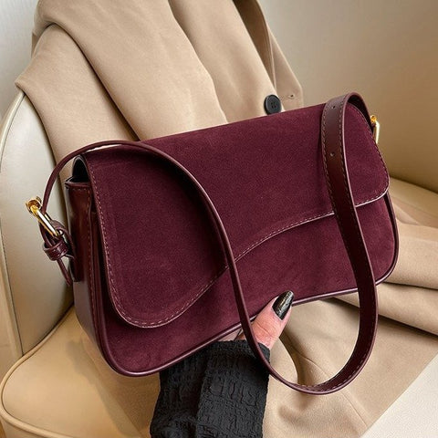 Retro Matte Shoulder Bag For Women