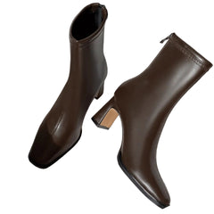 New Style Ankle Boots With Velvet Heels