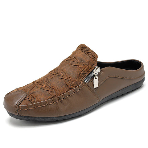 Men's Half Slippers Gommino Trendy Heel-free