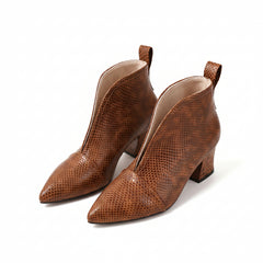 Martin-style Ankle Boots With A V-cut