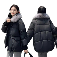 Loose Lapels Sense Puffer Jacket Coat
