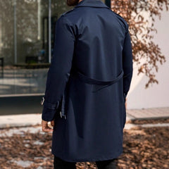 Mens Mid-length Double-breasted Coat