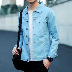 Trendy Handsome Spring Denim Jacket Men