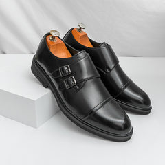 Pointed-toe Business Formal Leather Shoes