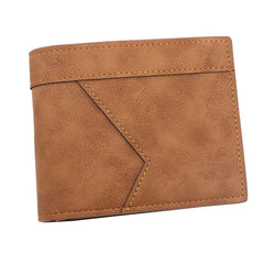 Men's Short Matte Leather Wallet