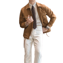 Caramel Multi-pocket Casual Jacket