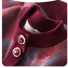 Female Fleece-lined Thick Warm Sweater