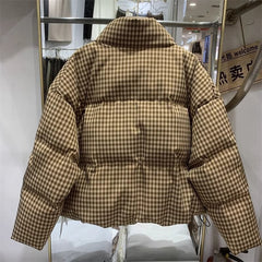 Puffer Jacket High Waist Cropped Cotton Jacket