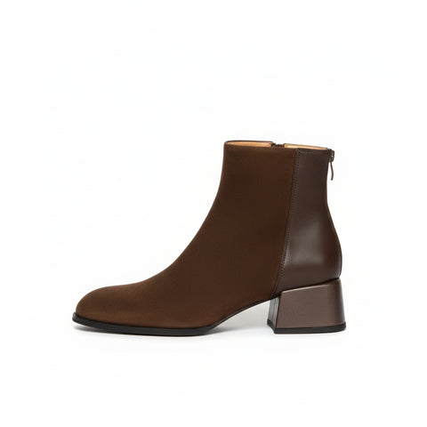 Suede Mid-heel Women's Martin Boots