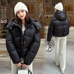 Elegant Fluffy Hooded Puffer Jacket