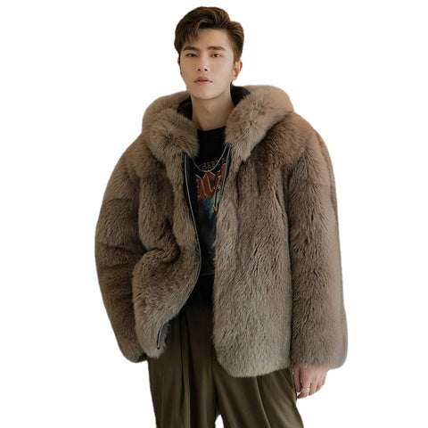 Trendy Fox Fur Coat