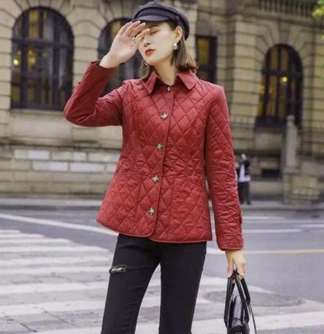 Slim-Fit Diamond-Quilted Cotton Jacket