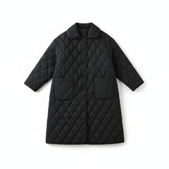 Slim-fit Mid-length Black Quilted Jacket