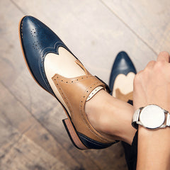 Men's Colour Leather Shoes Fashion Trend