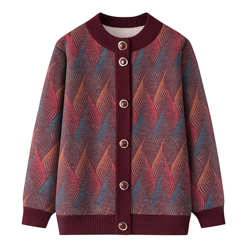 Female Fleece-lined Thick Warm Sweater