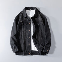 Heavy Retro Denim Jacket Men