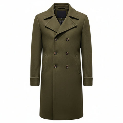 Woolen Male Double-breasted Coat