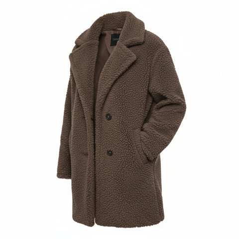Women Mid Length Blended Wool Coat