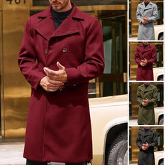 Woolen Male Double-breasted Coat