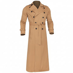 Large Lapel Double Breasted Belt Coat