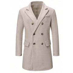 Casual Double-breasted Wool Coat