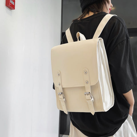 Solid Buckle Business Backpack
