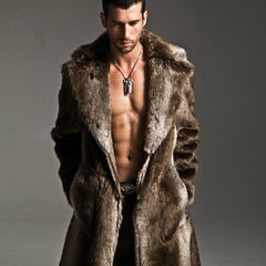 Collar Imitation Fur Coat