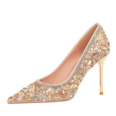 Versatile Rhinestone Wedding Bridal Shoes