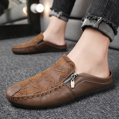 Men's Half Slippers Gommino Trendy Heel-free