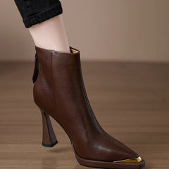 New Pointed Toe Chunky Heel Boots