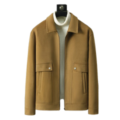 Casual Knitted Polo Collar Jacket Men