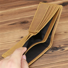 Leather Hand-stitched Short Wallet