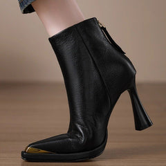 New Pointed Toe Chunky Heel Boots