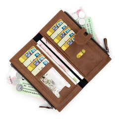 Fashion Minimalist Magnetic Buckle Multi-card Slots